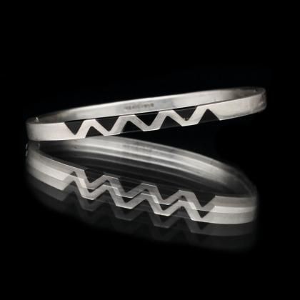 ナバホ ヴィンテージ シルバーバングル【BJB】【STERLING