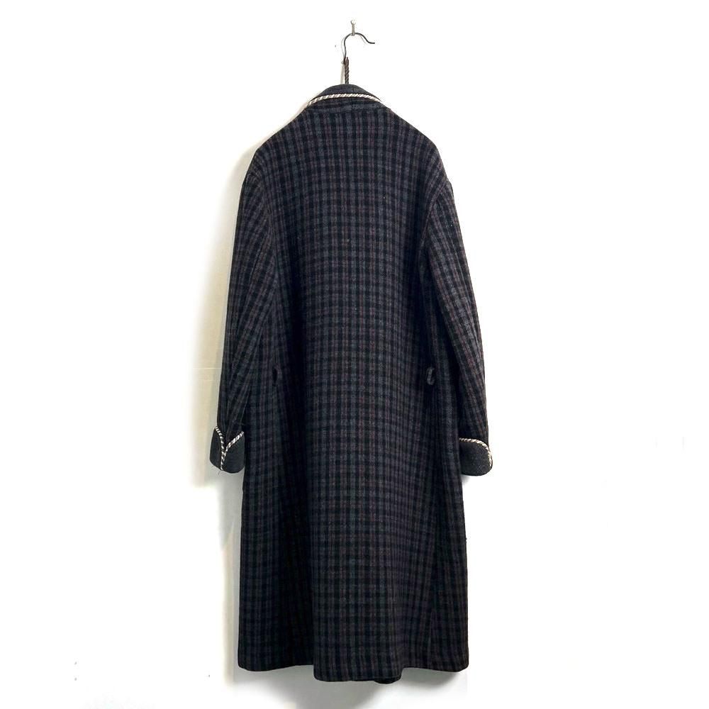 希少‼︎ 40s50s vintageウールガウン チェクコート ヴィンテージ ウールガウン【1940's】Vintage Wool Robe | 古着 通販