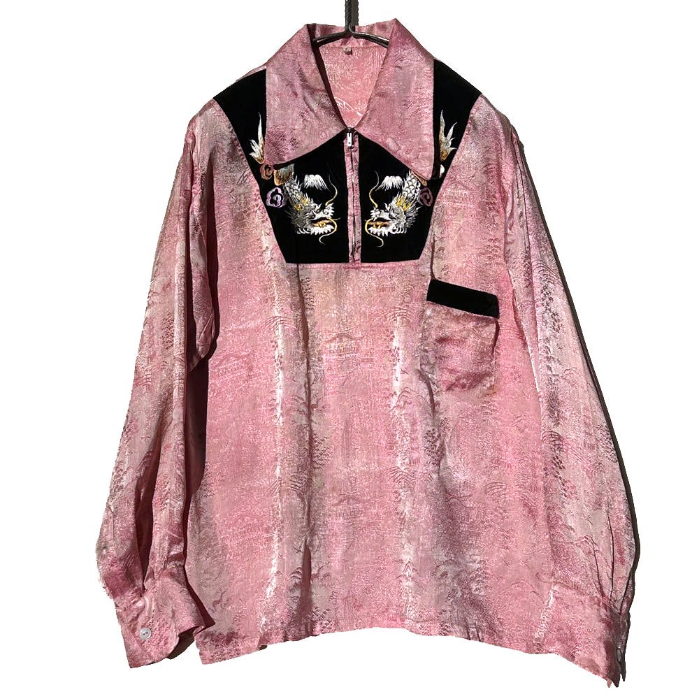 ヴィンテージ スーベニア ハーフジップ プルオーバーシャツ スカシャツ【1950's-】Vintage Ska Shirt