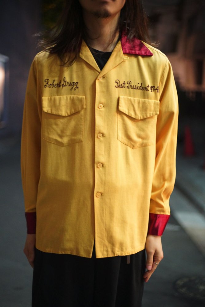 【Bowler's】ヴィンテージ L/S レーヨン ボーリングシャツ【1940's-】Vintage Bowling Shirt