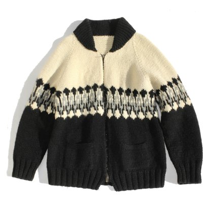 古着 通販　ヴィンテージ カウチン セーター【1960's~】Traditional Pattern BK / OWH