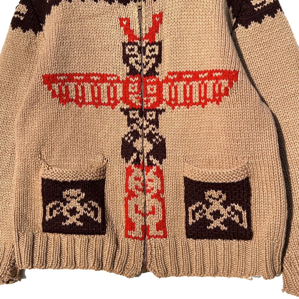 ヴィンテージ カウチンセーター トーテムポール サンダーバード【1950's-】Vintage Cowichan Sweater