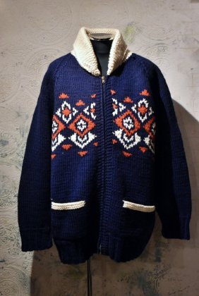  Ρus 1960s nordic pattern cowichan sweater