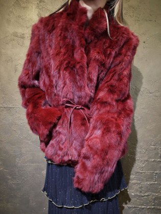  ΡBordeaux Real Fur Jacket