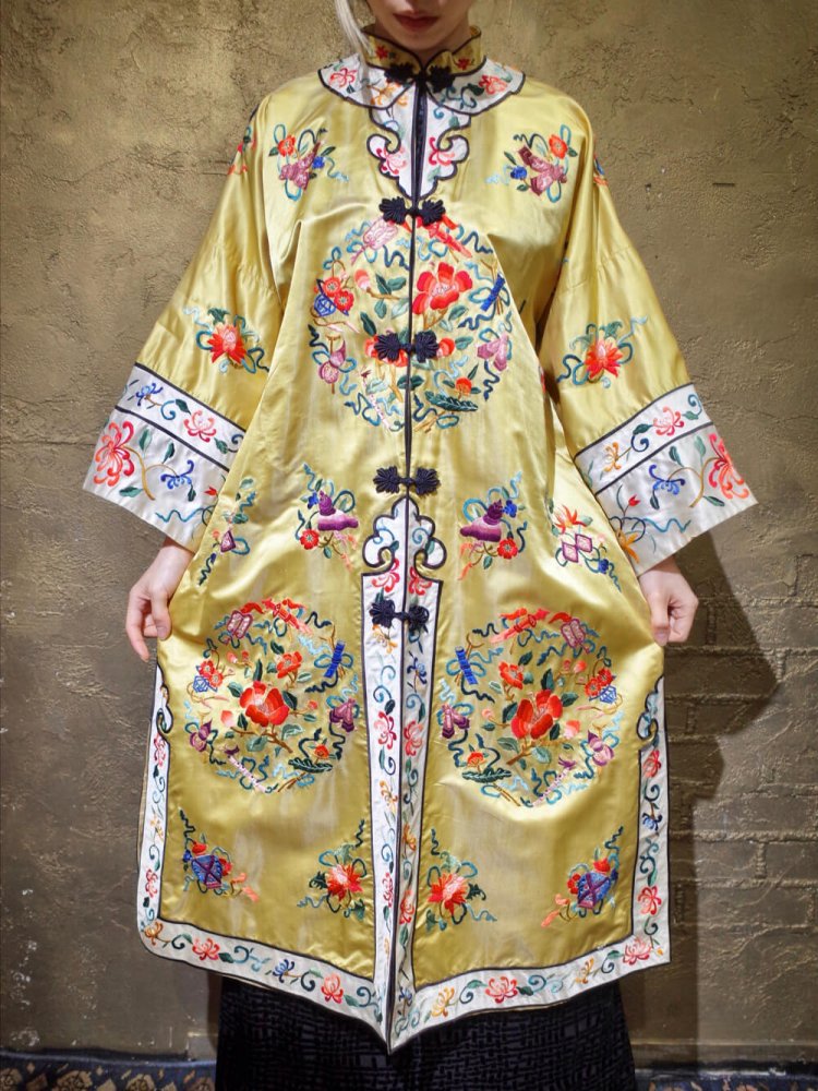 Chinese Embroidery Long Gown Champion Gold