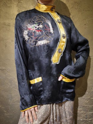 古着 通販　c.1950s Chinese Dragon Metal Embroidery Pullover