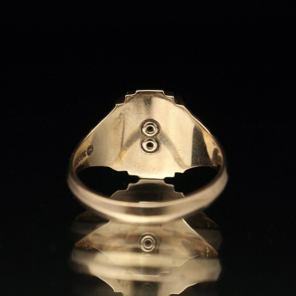 ヴィンテージ カレッジリング【JOSTEN 10kt Gold × Green ST