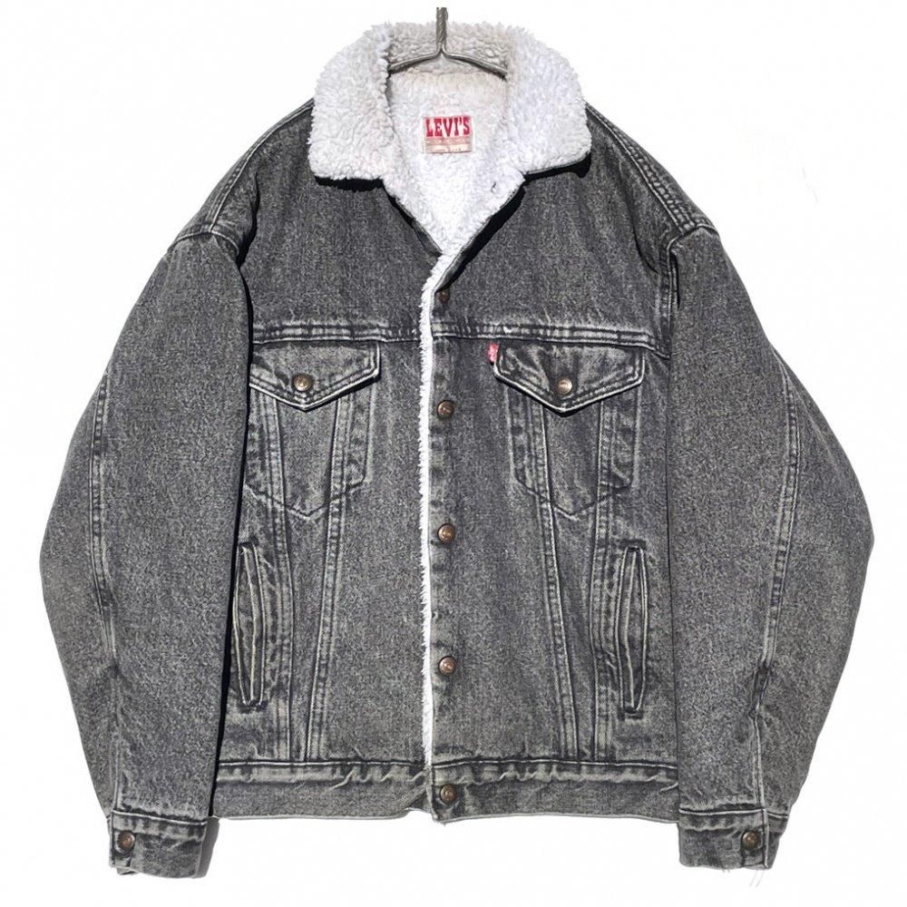 リーバイス【Levi's 70609-4858】ボアライニング ブラックデニムジャケット【1990's】Vintage Boa Denim Jacket