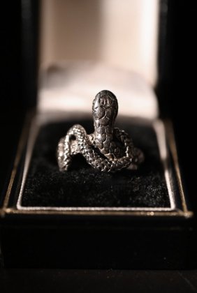 古着 通販　Vintage snake motif silver ring ヴィンテージ スネークモチーフ シルバー リング 