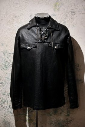  Ρus 1960s~ pullover leather jacket