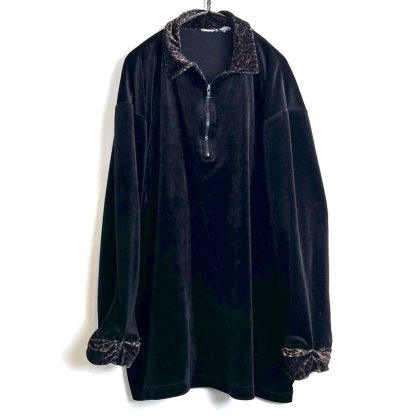  Ρơ ϡեå ץ륪С ٥ġ1990's-Vintage Half Zip Pullover Velour Shirt