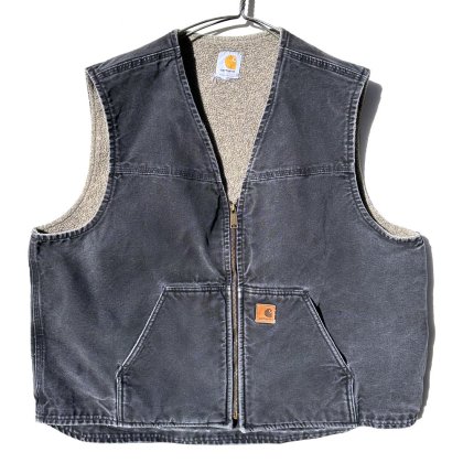 古着 通販　【Carhartt】ヴィンテージ ボアライニング ブラックダック ベスト【2000's-】Vintage Duck Vest