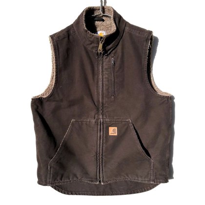 古着 通販　【Carhartt - Made In Mexico】ヴィンテージ ボアライニング ブラウンダック ベスト【2014's】Vintage Duck Vest