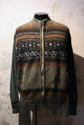  Ρus 1960~ mohair  corduroy knit jacket