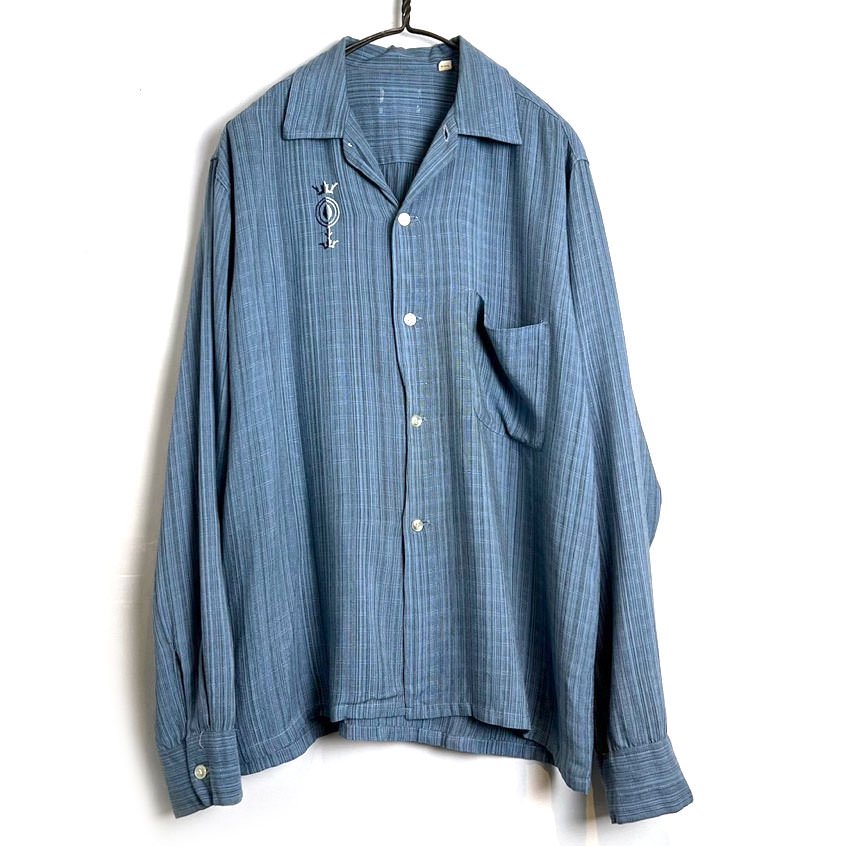 ヴィンテージ オープンカラー レーヨンシャツ【1960's-】【Unknown Brand】Vintage Open Collar Rayon  Shirt