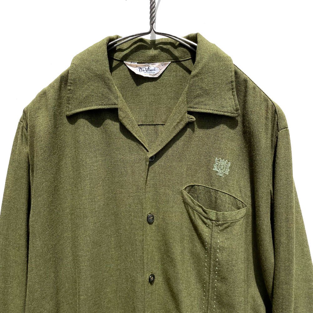 【Da Vinci - California】ヴィンテージ オープンカラー レーヨンシャツ【1960's-】Vintage Rayon Shirt