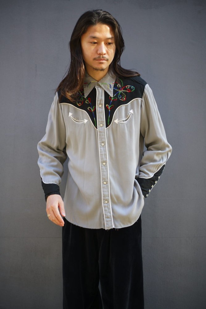 H BAR C】ヴィンテージ レーヨンギャバジン ウエスタンシャツ【1950's-】Vintage Western Shirts | 古着 通販  ヴィンテージ古着屋 | RUMHOLE beruf - Online Store 公式通販サイト