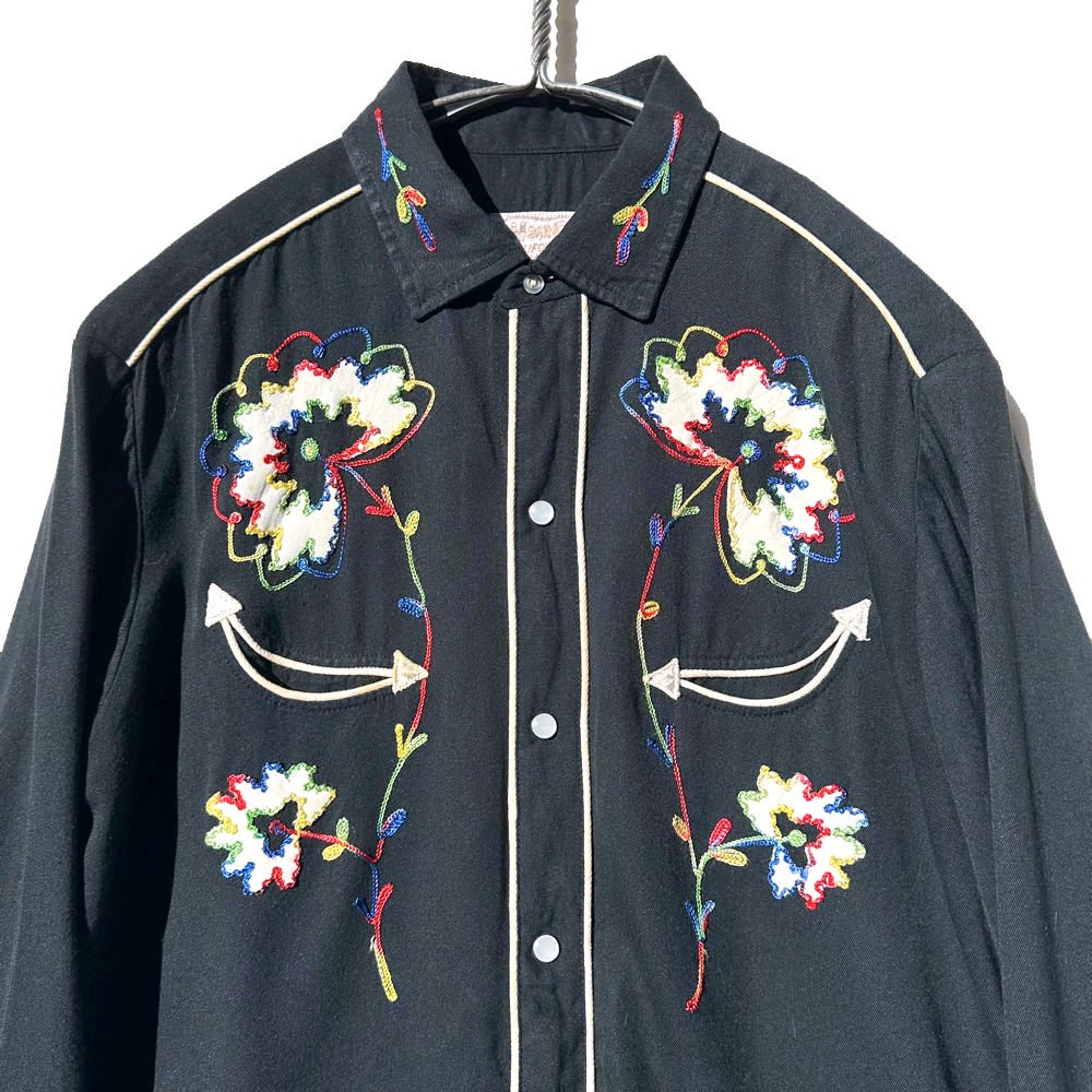 【H BAR C】ヴィンテージ レーヨンギャバジン ウエスタンシャツ【1950's-】Vintage Western Shirts