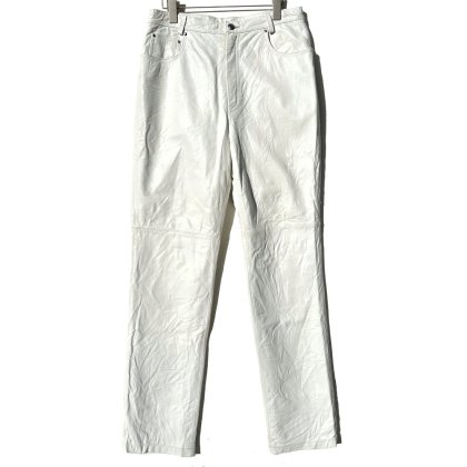 古着 通販　【newportnews】ヴィンテージ ホワイトレザーパンツ 革パン【1990's-】Vintage Leather Pants W-31