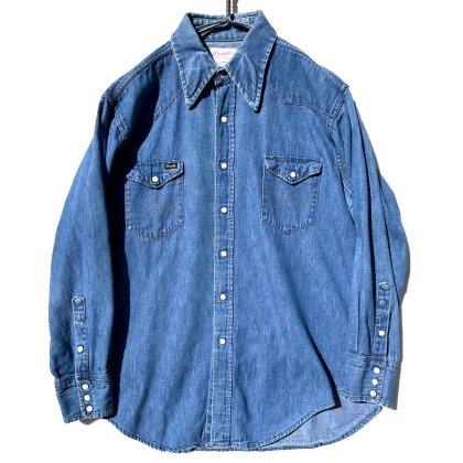  ΡWrangler - Made In USAۥơ  ǥ˥ॷġ1970's-Vintage Denim Western Shirts