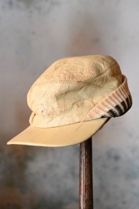  Ρus 1950s leather  knit cap
