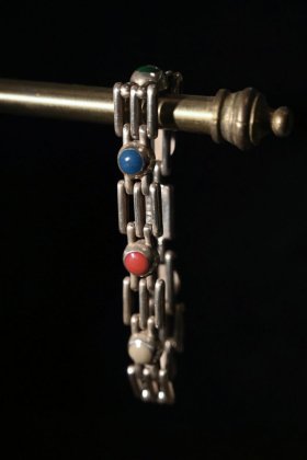  ΡMexico vintage multi stone silver bracelet ơ С ޥȡ ֥쥹å 
