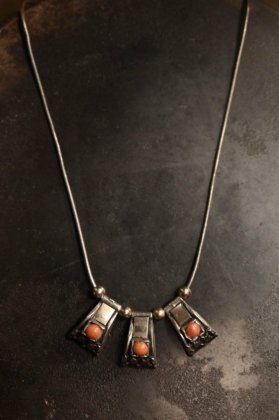  ΡVintage silver  orange stone necklace ơ С  ͥå쥹 