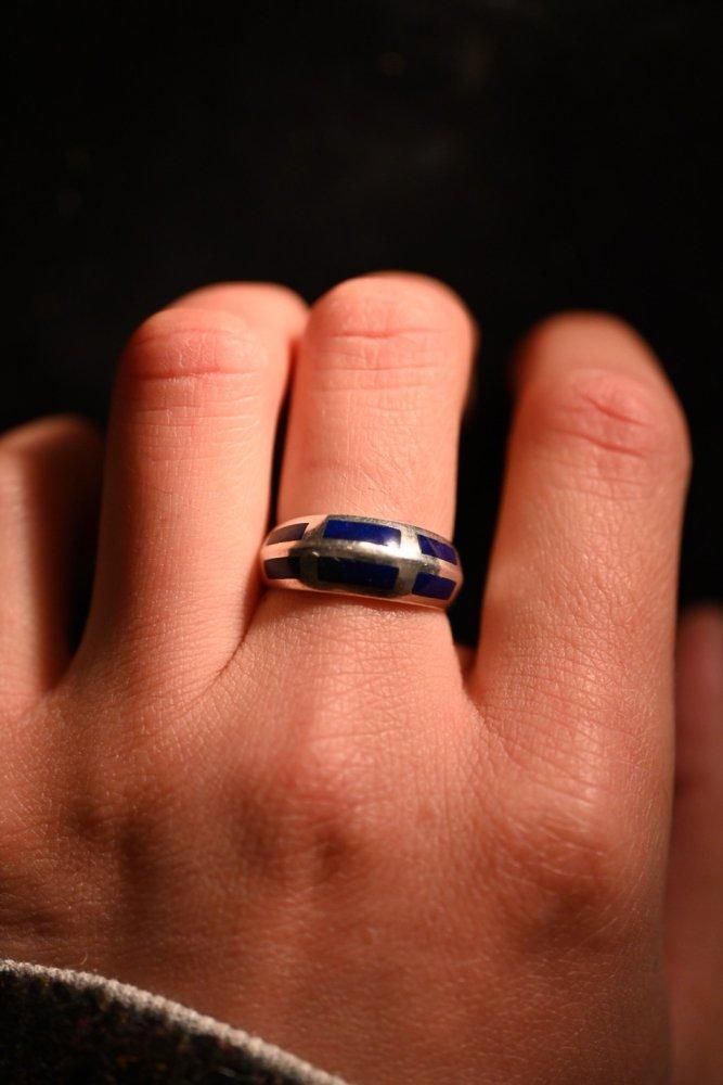 ヴィンテージ シルバー ラピスラズリ リング [ sterling silver