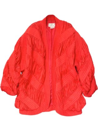  ΡWhole Gather Red Silk Jacket