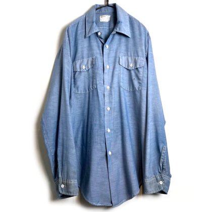  ΡKeyۥơ ֥졼ġ1970's-Vintage Chambray Work Shirt