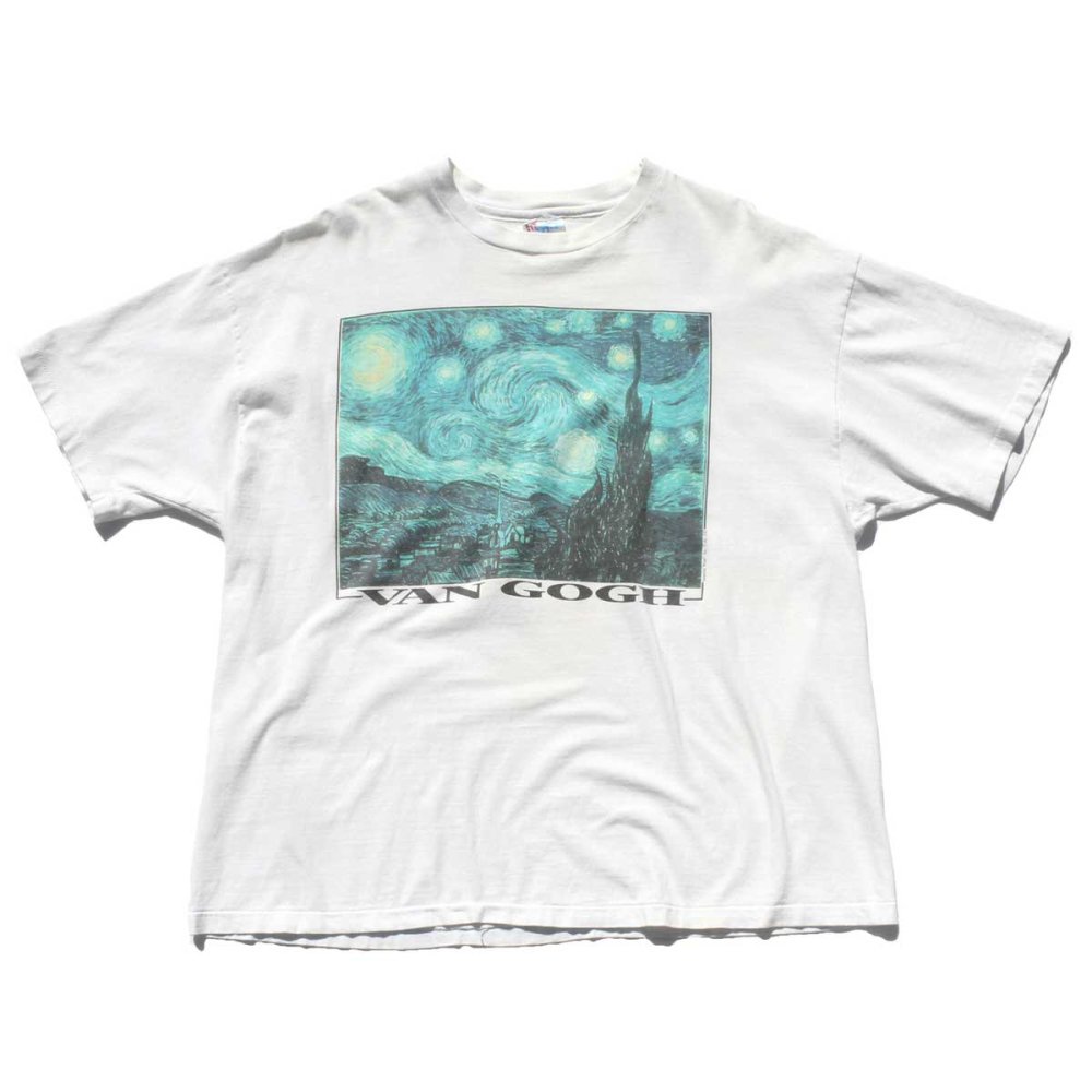 ゴッホ ヴィンテージ T シャツ【VAN GOGH Starry Night】【Early 1990s-】2XL WH