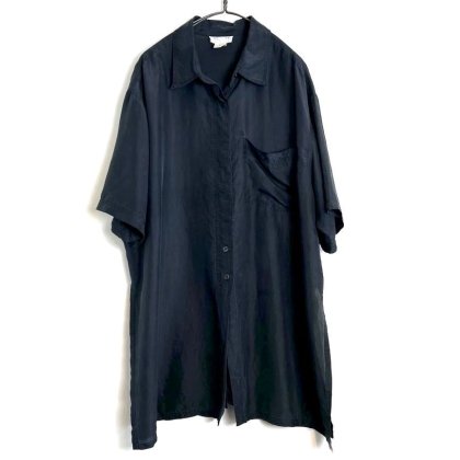  ΡOKIEF & OKIEFۥơ S/S ץ󥫥顼 륯ġ1990's-Vintage S/S Back Open Silk Shirt