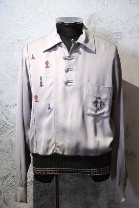  Ρus 1950s rayon gabardine pullover shirt