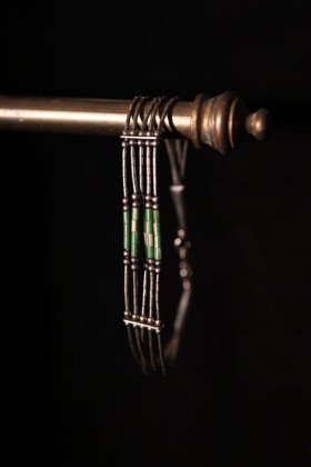  ΡVintage silver  green beads bracelet ơ С ӡ ֥쥹å 