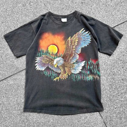  Ρơ ٥˥ T ġHazelwoodsۡEarly 1990's-W Sided Eagle Print