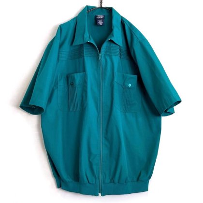  ΡJohn Blairۥơ åץå 塼Хġ1990's-Vintage Zip Up S/S Cuba Shirt