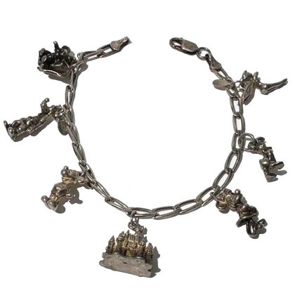  ΡDISNEY - STERLINGۥơ ǥˡ 㡼 С֥쥹åȡ1970's-Vintage Charm Bracelet