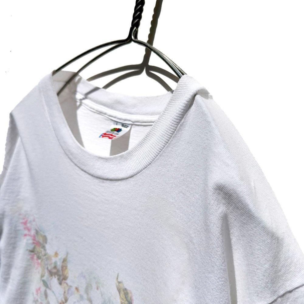 ヴィンテージ フラワープリント アート Tシャツ【1990's