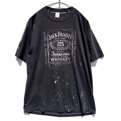  ΡJACK DANIEL'S - Made In USAۥơ å˥ ϥ󥰥ץ Tġ1970's-Vintage Print T-Shirt