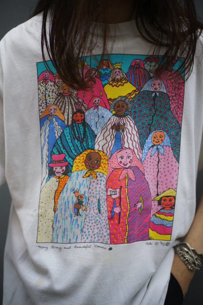 【KIKI SUAREZ - Made In USA】ヴィンテージ アートプリント Tシャツ【1990's】Vintage Art Print  T-Shirt