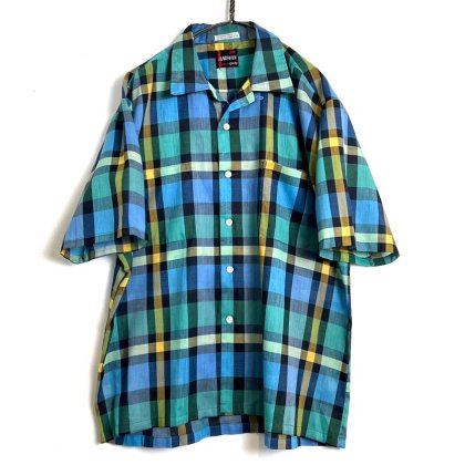  ΡAIRMANۥơ S/S 롼ץ顼 åġ1960's-Vintage S/S Loop Collar Plaid Shirt