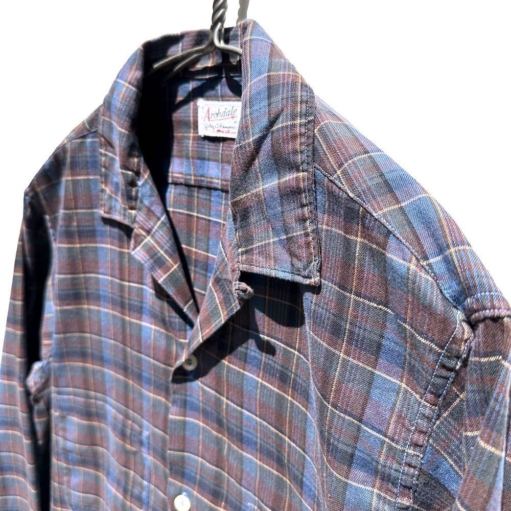 Archdale】ヴィンテージ オープンカラー コットンシャツ【1960's