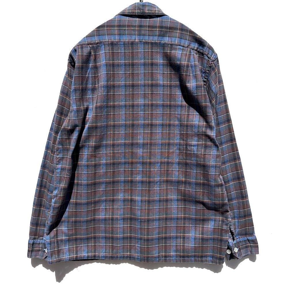 カラーリング◎ 60〜70's archdale open collar Archdale】ヴィンテージ オープンカラー コットンシャツ【1960's