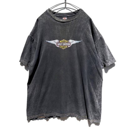  ΡHARLEY-DAVIDSON - Made In USAۥơ ϡ졼ӥåɥ եT ξ̥ץȡ1998'sVintage Print T-Shirt