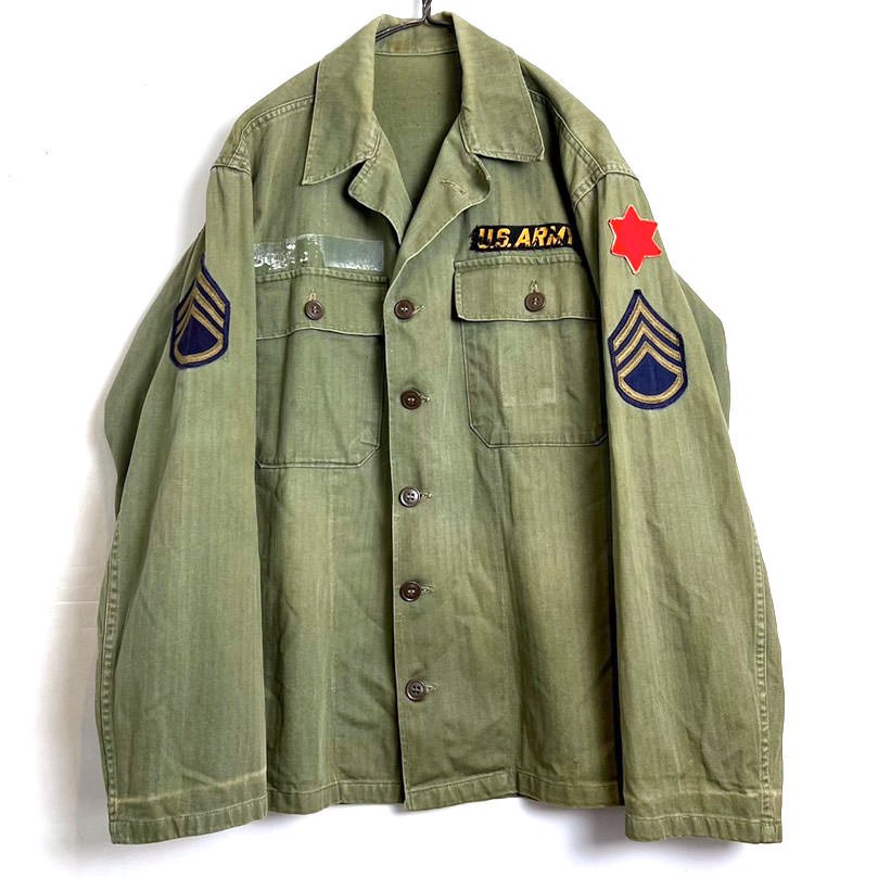 【US ARMY】ヴィンテージ M-43 ユーティリティシャツ【1940's-】Vintage M-47 HBT Utility Shirt