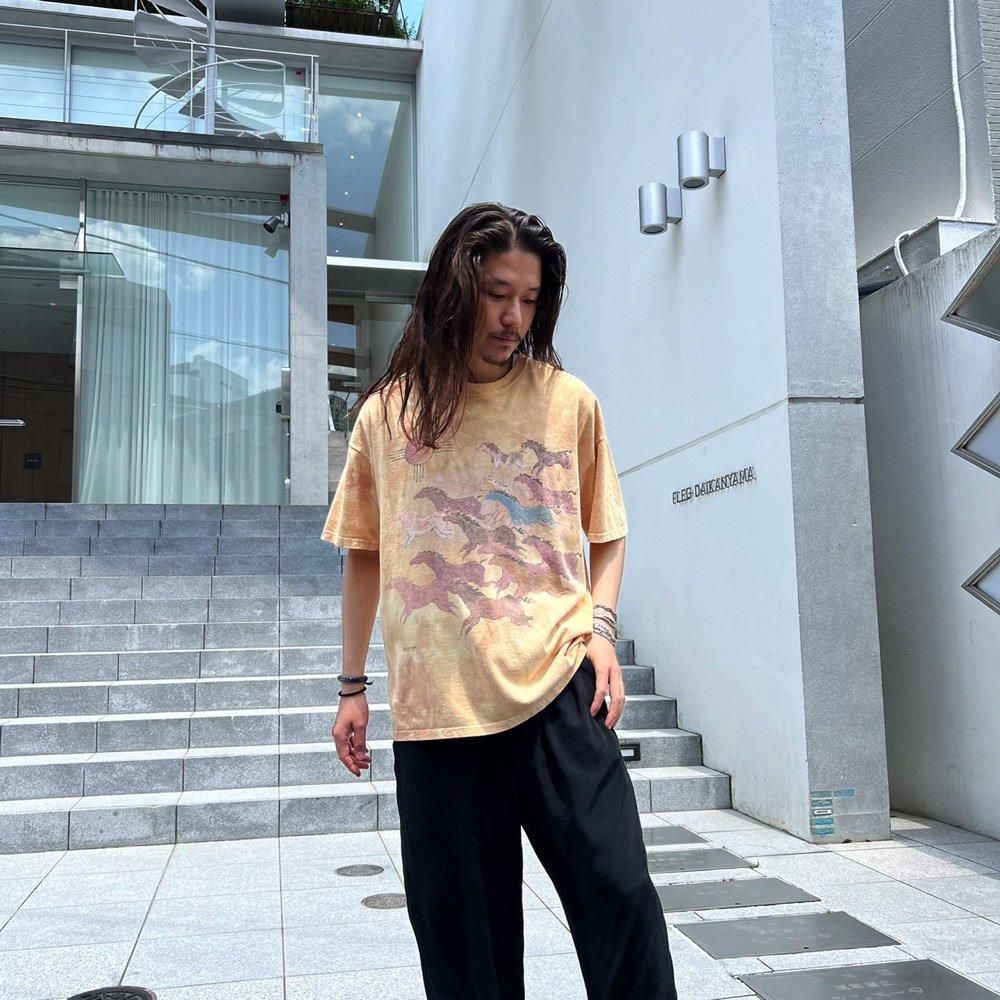 THE MOUNTAIN】ヴィンテージ アニマルプリント タイダイTシャツ
