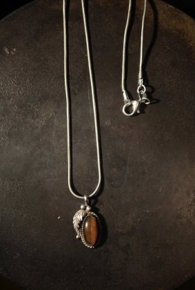  ΡVintage silver  tiger eye necklace ơ С  ͥå쥹 