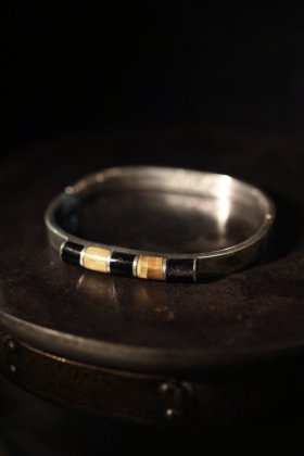  ΡMexico vintage silver  onyx  tiger eye bracelet ᥭ ơ С ˥  ֥쥹å 