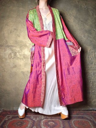  Ρ India Silk Patchwork Gown