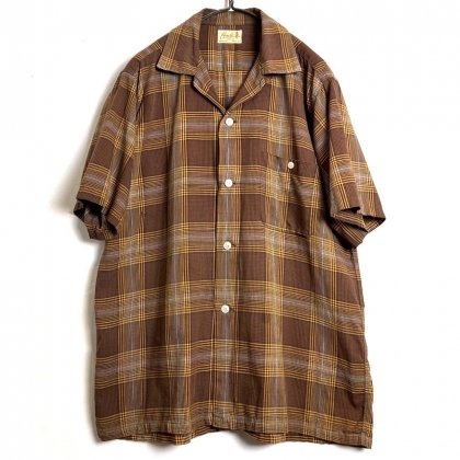  ΡConcloۥơ S/S 롼ץ顼ġ1950's-Vintage S/S Loop Collar Plaid Shirt